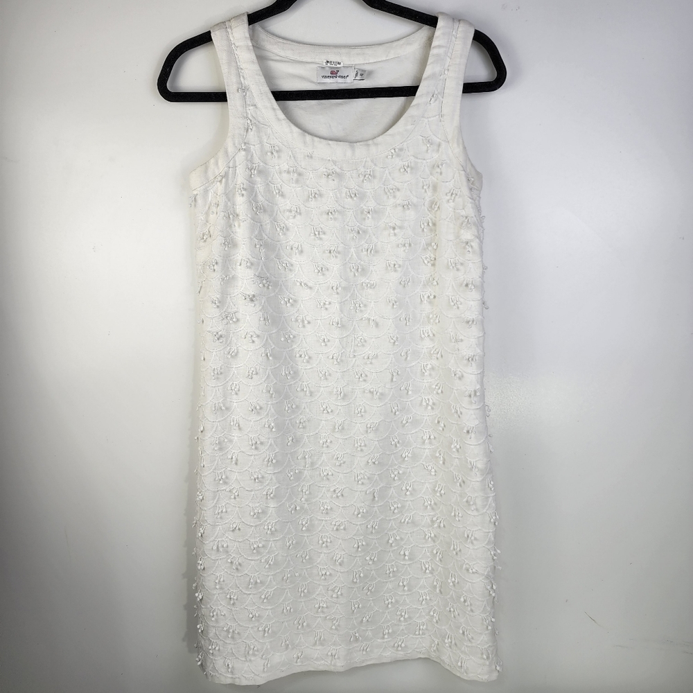 Vineyard Vines Linen Shift Dress Size 00 White